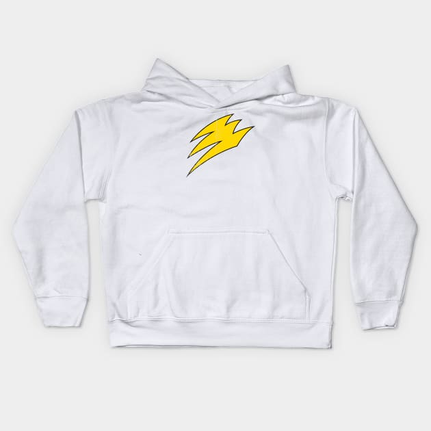 Yellow Fury Kids Hoodie by nickbeta